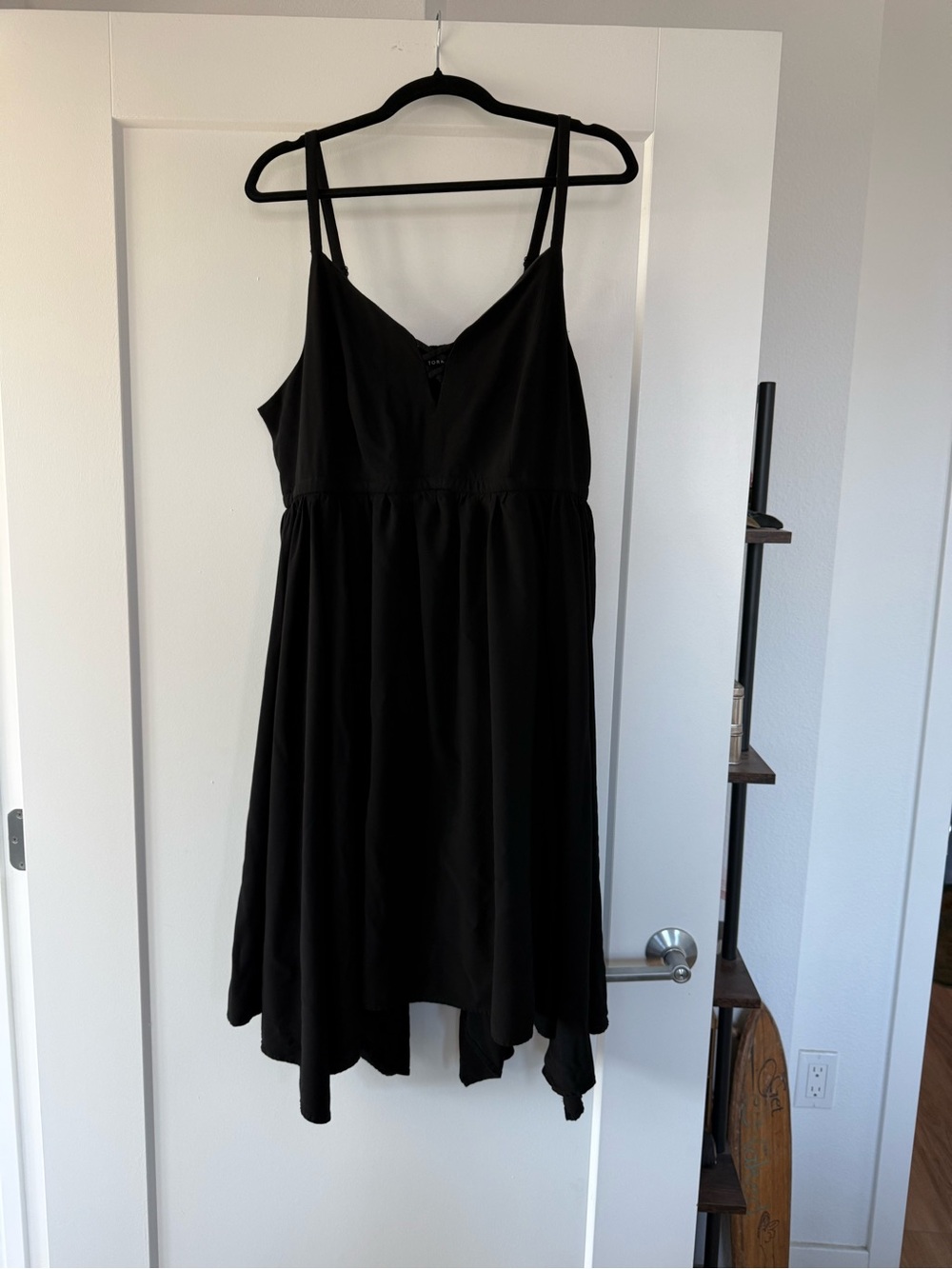 Black Spaghetti Strap hankercheif hem dress torrid size 2